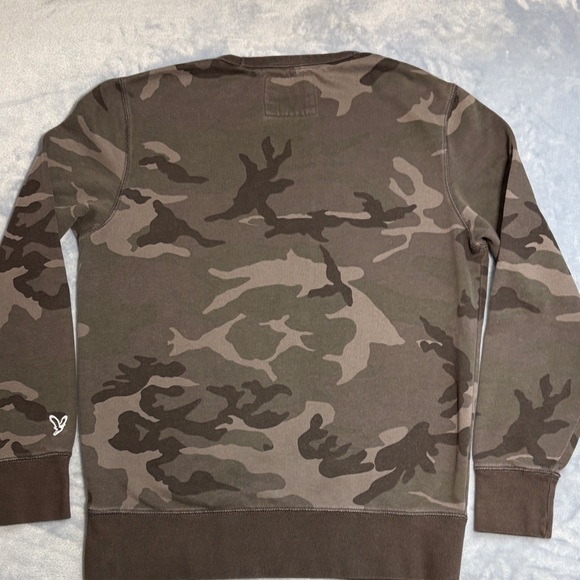 American Eagle Outfitters Brown Camouflage Crewneck Sweatshirt - Picture 6 of 6